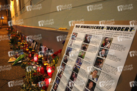 Kerzen vor der Ukrainischen Botschaft, Berlin