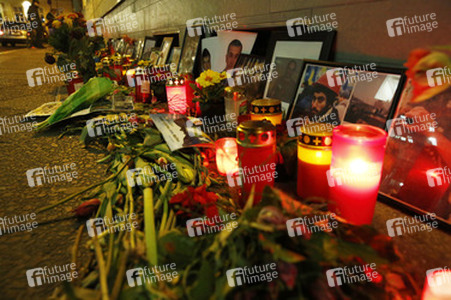 Kerzen vor der Ukrainischen Botschaft, Berlin