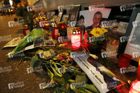 Kerzen vor der Ukrainischen Botschaft, Berlin