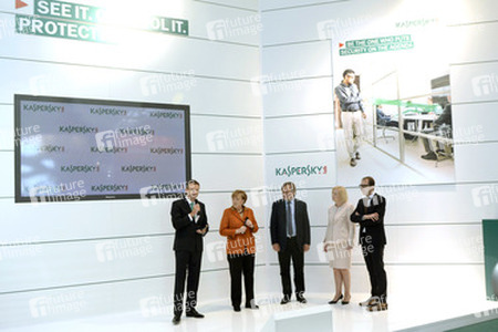 CeBIT Eröffnungsrundgang der Kanzlerin, Hannover
