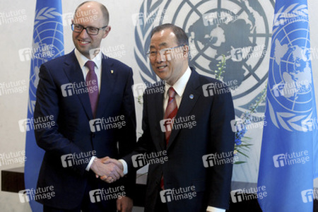 Arseniy Yatsenyuk bei den Vereinten Nationen, New York