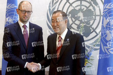 Arseniy Yatsenyuk bei den Vereinten Nationen, New York