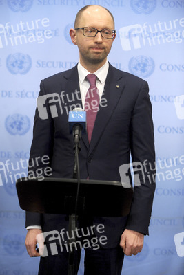 Arseniy Yatsenyuk bei den Vereinten Nationen, New York