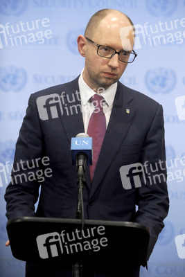 Arseniy Yatsenyuk bei den Vereinten Nationen, New York