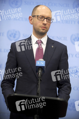Arseniy Yatsenyuk bei den Vereinten Nationen, New York
