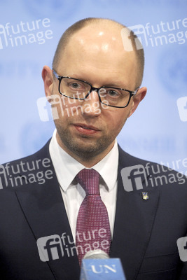 Arseniy Yatsenyuk bei den Vereinten Nationen, New York