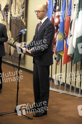 Arseniy Yatsenyuk bei den Vereinten Nationen, New York