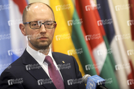Arseniy Yatsenyuk bei den Vereinten Nationen, New York