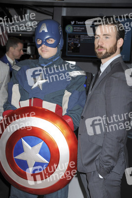 'The Return of the First Avenger' Schauspieler läuten die NYSE Opening Bell, New York