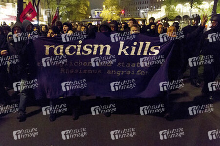 Demonstration am Oranienplatz, Berlin