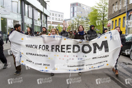 Demonstration am Oranienplatz, Berlin
