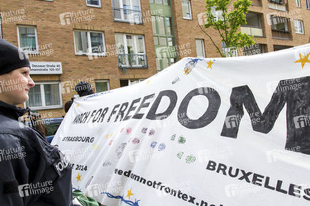 Demonstration am Oranienplatz, Berlin