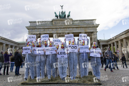 PETA Demonstration gegen Hühnerhaltung, Berlin