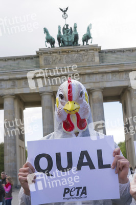 PETA Demonstration gegen Hühnerhaltung, Berlin
