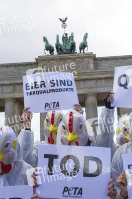 PETA Demonstration gegen Hühnerhaltung, Berlin
