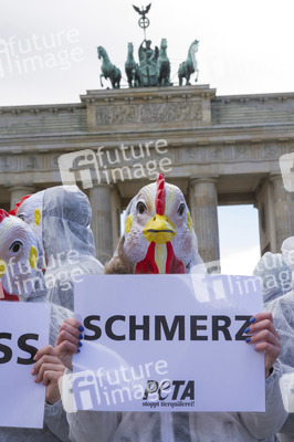 PETA Demonstration gegen Hühnerhaltung, Berlin