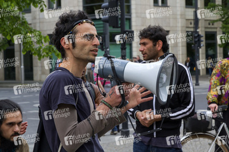 Refugees Demonstration vom Pariser Platz zum Kanzleramt, Berlin