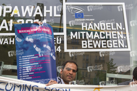 Refugees Demonstration vom Pariser Platz zum Kanzleramt, Berlin