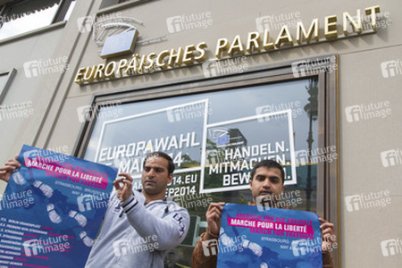 Refugees Demonstration vom Pariser Platz zum Kanzleramt, Berlin