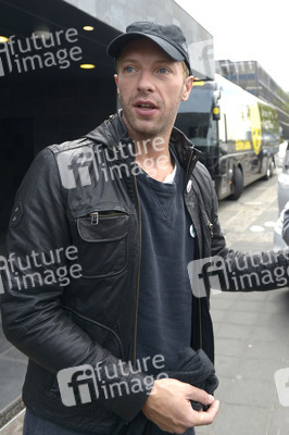 Chris Martin vor dem Hyatt Hotel, Köln