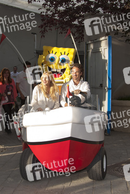 Carlos Moya und Carolina Cerezuela eröffnen das Nickelodeon Land, Madrid