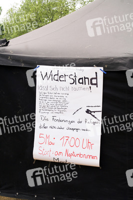 Maidemo Flüchtlingsdorf Oranienstraße, Berlin