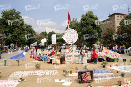 Maidemo Flüchtlingsdorf Oranienstraße, Berlin