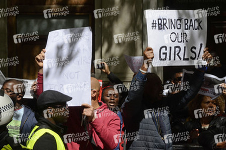 Protest gegen die Entführung von über 200 nigerianischen Mädchen, London