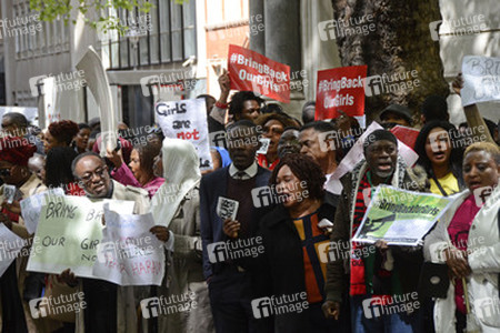 Protest gegen die Entführung von über 200 nigerianischen Mädchen, London