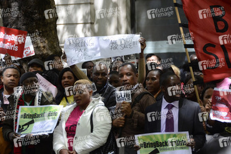 Protest gegen die Entführung von über 200 nigerianischen Mädchen, London