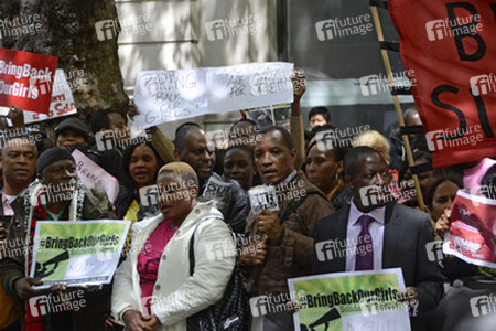 Protest gegen die Entführung von über 200 nigerianischen Mädchen, London