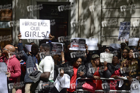 Protest gegen die Entführung von über 200 nigerianischen Mädchen, London