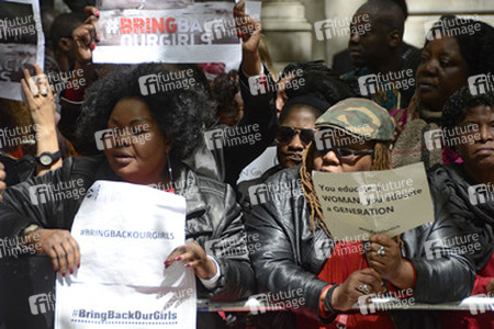 Protest gegen die Entführung von über 200 nigerianischen Mädchen, London