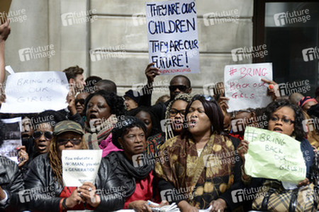 Protest gegen die Entführung von über 200 nigerianischen Mädchen, London