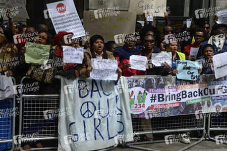Protest gegen die Entführung von über 200 nigerianischen Mädchen, London
