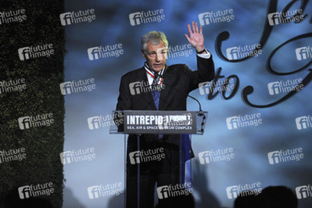 Chuck Hagel erhält den Intrepid Freedom Award, New York