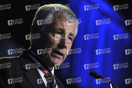 Chuck Hagel erhält den Intrepid Freedom Award, New York