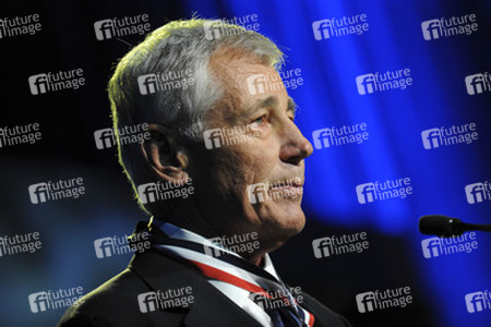 Chuck Hagel erhält den Intrepid Freedom Award, New York