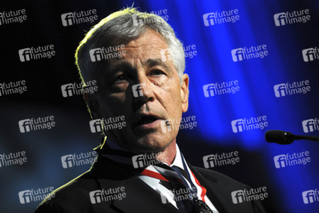 Chuck Hagel erhält den Intrepid Freedom Award, New York