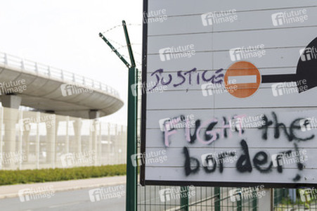 Flüchtlinge im Flüchtlingslager in Calais