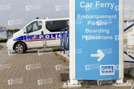 Flüchtlinge im Flüchtlingslager in Calais