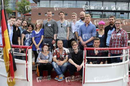 Barkassen Locationtour mit den Nominierten des Studio Hamburg Nachwuchspreises 2014, Hamburg