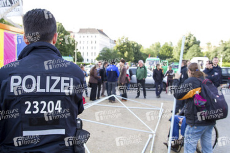 Infozelt der Refugees am Oranienplatz, Berlin