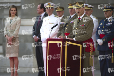 König Felipe empfängt die Armee und die Guardia Civil, Madrid