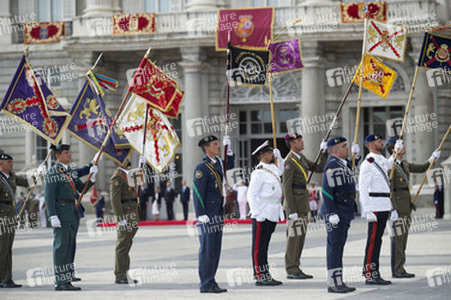 König Felipe empfängt die Armee und die Guardia Civil, Madrid