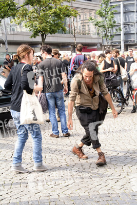 Demonstration gegen die bevorstehende Räumung der Gerhard-Hauptmann-Schule, Berlin