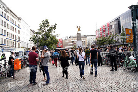 Demonstration gegen die bevorstehende Räumung der Gerhard-Hauptmann-Schule, Berlin