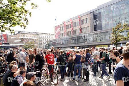 Demonstration gegen die bevorstehende Räumung der Gerhard-Hauptmann-Schule, Berlin