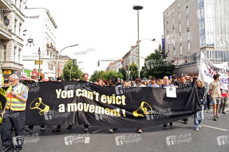 Demonstration gegen die bevorstehende Räumung der Gerhard-Hauptmann-Schule, Berlin
