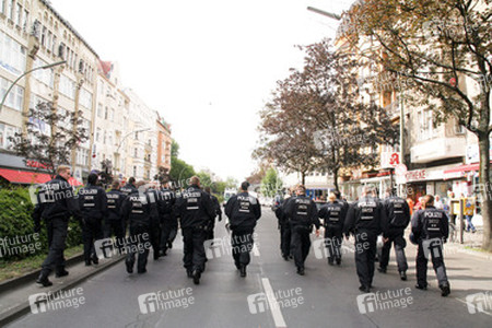 Demonstration gegen die bevorstehende Räumung der Gerhard-Hauptmann-Schule, Berlin